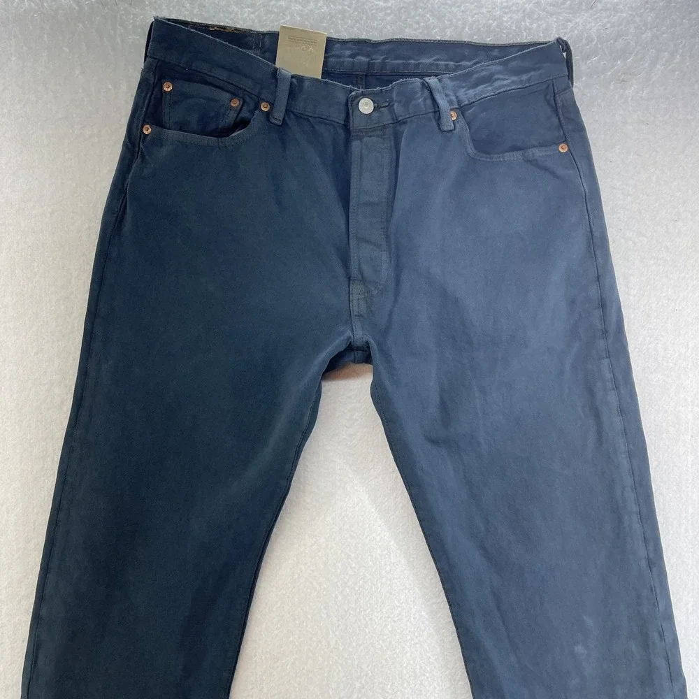Levis 501 Jeans Mens 36x34 Blue Original Fit Straight Denim Casual 90s Skater